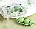 Two Peas in a Pod - Ceramic Salt and Pepper Shakers in Ivy Print Gift Box