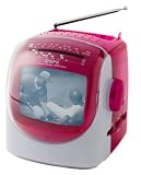 GPX TVP2CT 5' Black & White TV (Red)