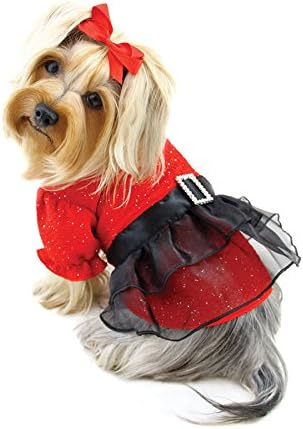 KlippoDog/Puppy Sundress/Party/Christmas/Holiday/Valentine's Day/Festive/Fancy/Formal Puffy Sleeves Dress - Small