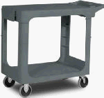 Rubbermaid #4505-00 BLA FLT Shelf Utility Cart