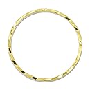 Beadalon Quick Links Round 20mm Diamond Cut Gold Plated, 10-Piece