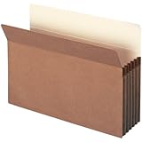 Smead File Pocket, Straight-Cut Tab, 5-1/4" Expansion, Legal Size, Redrope, 50 per Box (74810)