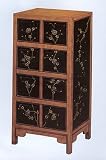 Apothecary Tall Chest Black And Aged Pine Finish
