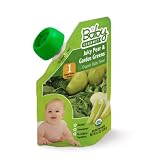 Baby Gourmet Organic Simple Purees Stage 1(6 Months+) Juicy Pear and Garden Greens Baby Food, 4.5-Ounce Pouches (Pack of 12)