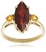 10k Yellow Gold Garnet and Citrine Ring