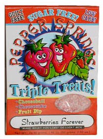 Pepper Springs Sugar Free Strawberry Cheeseball, Cheesecake or Fruit Dip Mix by A Bountiful Harvest