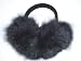 Dyed Black Fox Ear Muffs