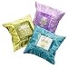 Monet's Garden Silk and Cotton Throw Pillows Set of 3