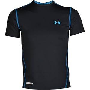 Under Armour Herren Shirt Heatgear Sonic Fitted Short Sleeve T, Black/Elb, L, 1236251-005