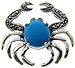 Sterling Silver Marcasite and Simulated Turquoise title=