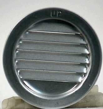 Air Vent Mini Louver 2" 0.47 Sq. In. Net Free Area Aluminum Mill