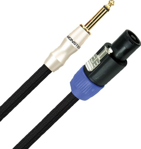 Monster Studio Pro 1000 Speaker Cable with Speak-On Connectors - 3 Feet - Speak-On to Straight 1/4-Inch Plugs