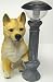 Akita Outdoor Statue Solar Accent Light Garden Dog