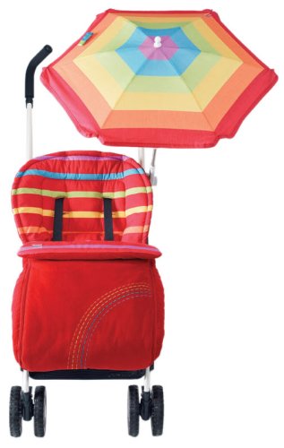 Childrens Toyshop  Toys : Baby Go Go Travel : Rainbow Girl Footmuff And Parasol Set