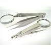 TWEEZERS with MAGNIFIER complete 2pc set = SMALL & LARGE
