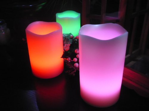 Flameless Candles; Color Selectable LED Candles 