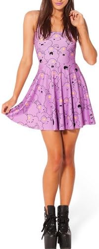 Shelen Fashion Summer Pleated Knee-length Reversible Spandex Skater Sun Dress