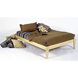 Solid Wood Platform Bed Frame - Clean, Unfinished, Chemical Free Pine - Made in USA