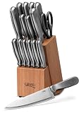 Ginsu 04816 16-Piece Stainless Steel Knife and Bamboo Block Set