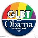 GLBT for Obama Button - 2-1/4"