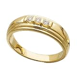 0.20Ct. T.W. Round Brilliant Cut Diamonds, 14Kt. Yellow Gold.