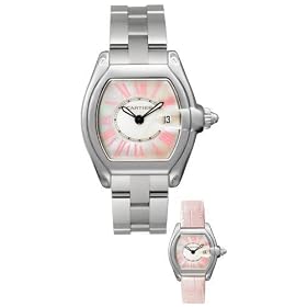 Cartier Roadster Small Steel Mother of Pearl Ladies Watch W6206006