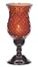 4 Mosaic Candle Holders with Sparkling Amber Glass