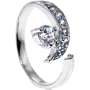 925 Sterling Silver Cubic Zirconia SOLITAIRE Adjustable Toe Ring
