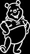 Pooh Die Cutz - White Decal