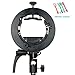 Godox S2 Speedlite Bracket S-Type Bowens Mount Holder for Godox V1 AD200Pro AD400Pro AD200 V860II TT685 TT600 V850II TT350 Series and Other Flashes, Snoot, Softbox, Honeycomb, Reflector, Beauty Dish