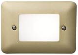 Kichler Lighting 15070BR Acrylic Lens Step Light 12-Volt Deck and Patio Light, Brass with White Acrylic Diffuser