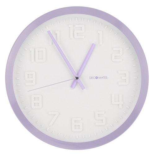 DecoMates Non-Ticking Silent Wall Rim (Lavender)