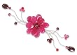 Garnet brooch, 'Raspberry Bouquet' 5.1" W 2.4" L