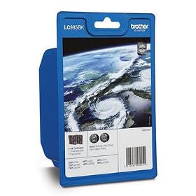 2 LC985BKBP2 Original Printer Ink Cartridges - For use with Brother DCP J125 J315W J515W MFC J220 J265W J410 J415W - Black