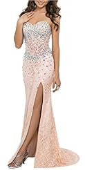 Sexy Cocktail Crystal  Crystals Lace Sheath Sweetheart Evening Dress/Homecoming Dress/Prom Dress  With Rhinestones