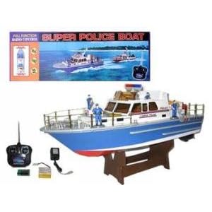Remote Control Fast Police Boat 1:10 R c Rtr by