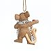 Enesco Charming Tails Gift Wrapped in Tinsel Ornament, 2.125-Inch