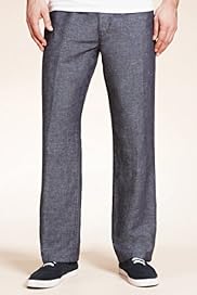 Blue Harbour Linen Blend Straight Leg Jeans
