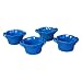 BIA Cordon Bleu Wavy 4-1/2-Ounce Round Ramekins, Set of 4, Slate Blue