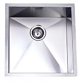 Elements of Design EUS192010BN TOWNE SQUARE Stainless Steel Undermount Single Bowl kitchen Sink, Br