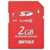 BUFFALO SDカード 高速モデル2GBレッド RSDC-G2GC6/RD