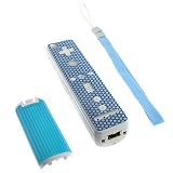 Seal Retail Packing High Quality Nintendo Wii Remote Controller 3-In-1 Blue Slippery Proof Kit w/ Wrist Strap