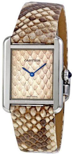 Cartier Women's W5200020 Tank Solo Python Leather strap Watch