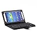 SUPERNIGHT(TM) Wireless Bluetooth Silicone Keyboard PU Leather Tablet Stand Case for Samsung Galaxy Tab 3 7.0 inch 7'' T210 T211 P3200 P3210-Black