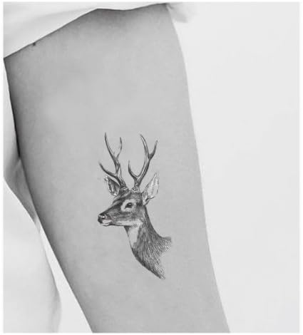 Deer Head - Temporary Tattoo -Temporary Tattoo