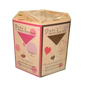 Martini Pink Party Pack Gift Set of Cocktail Mixes with Rimmer Sugar: Chocolate Cake Martini & Cosmopolitan