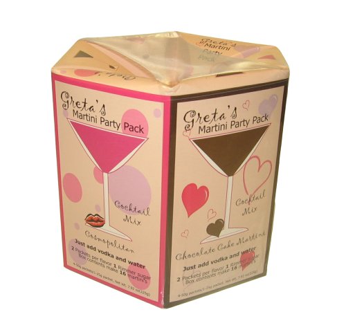Martini Pink Party Pack Gift Set of Cocktail Mixes with Rimmer Sugar: Chocolate Cake... by Martini Party Pack Co.