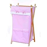 Picci Dafne Laundry Hamper in Pink and White