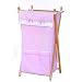 Picci Dafne Laundry Hamper in Pink and White