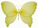 Baby : 7" Yellow Crystal Butterfly nylon hanging ceiling wall baby nursery room wedding decor decoration